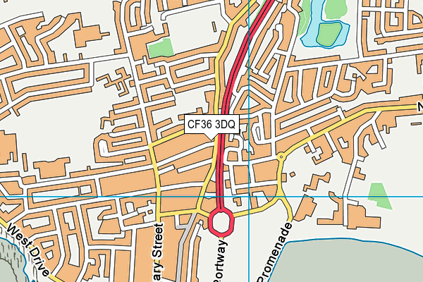 CF36 3DQ map - OS VectorMap District (Ordnance Survey)