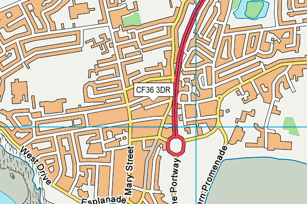 CF36 3DR map - OS VectorMap District (Ordnance Survey)