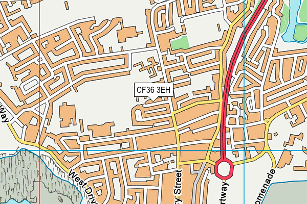 CF36 3EH map - OS VectorMap District (Ordnance Survey)