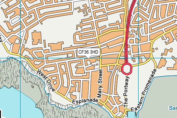 CF36 3HD map - OS VectorMap District (Ordnance Survey)