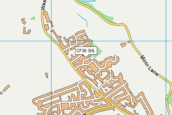 CF36 3HL map - OS VectorMap District (Ordnance Survey)