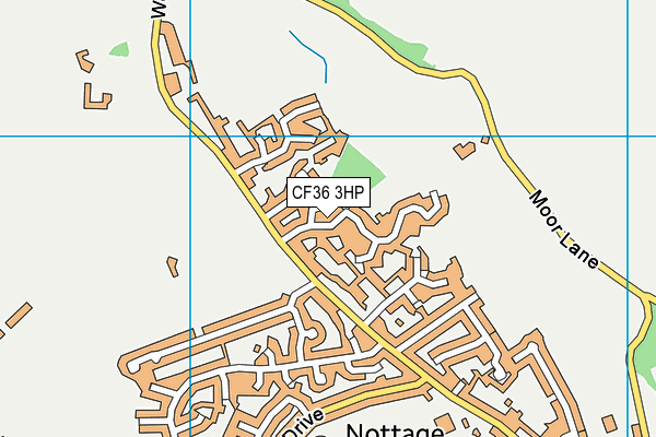 CF36 3HP map - OS VectorMap District (Ordnance Survey)