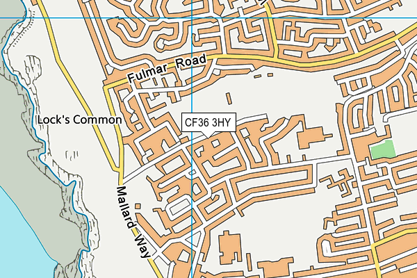 CF36 3HY map - OS VectorMap District (Ordnance Survey)