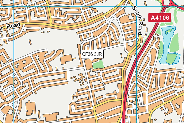 CF36 3JR map - OS VectorMap District (Ordnance Survey)