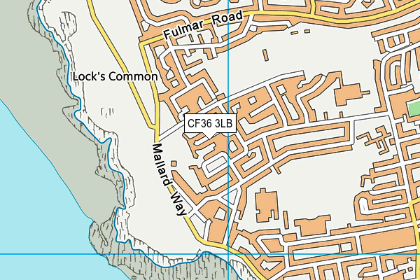 CF36 3LB map - OS VectorMap District (Ordnance Survey)