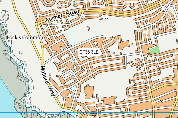 CF36 3LE map - OS VectorMap District (Ordnance Survey)