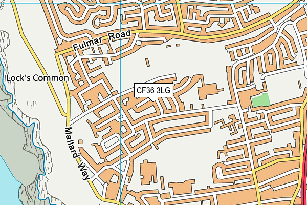 CF36 3LG map - OS VectorMap District (Ordnance Survey)