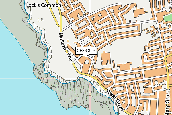 CF36 3LP map - OS VectorMap District (Ordnance Survey)