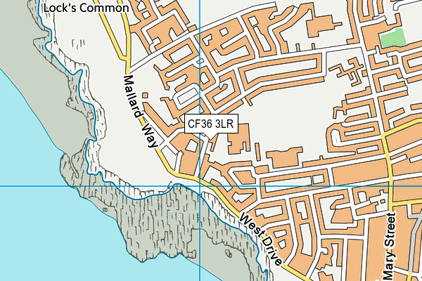 CF36 3LR map - OS VectorMap District (Ordnance Survey)