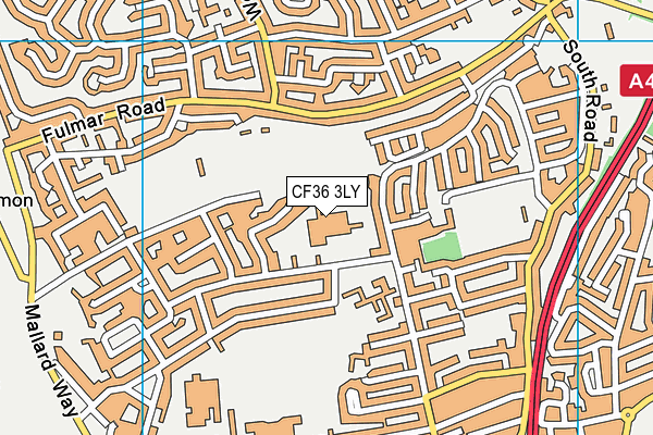 CF36 3LY map - OS VectorMap District (Ordnance Survey)