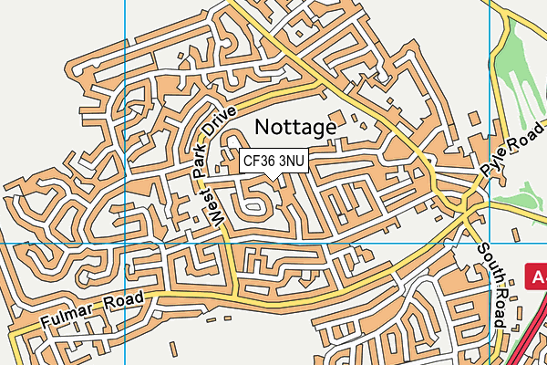 CF36 3NU map - OS VectorMap District (Ordnance Survey)