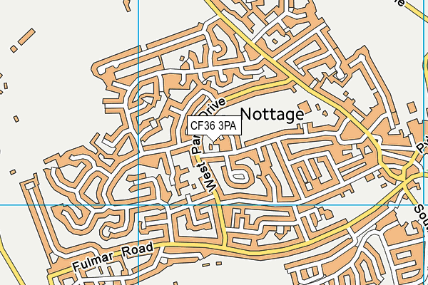 CF36 3PA map - OS VectorMap District (Ordnance Survey)