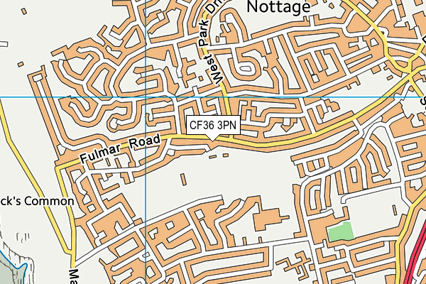 CF36 3PN map - OS VectorMap District (Ordnance Survey)