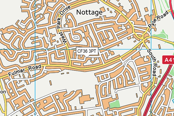 CF36 3PT map - OS VectorMap District (Ordnance Survey)