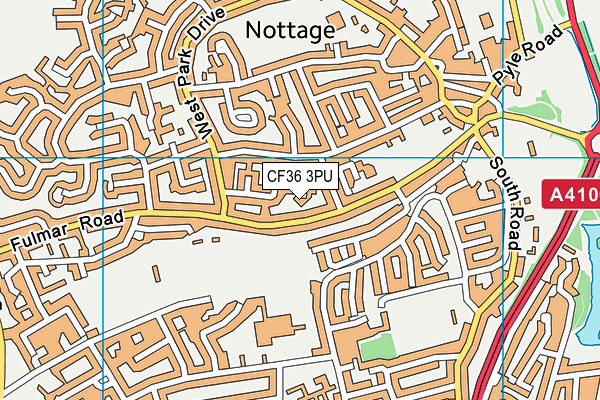 CF36 3PU map - OS VectorMap District (Ordnance Survey)