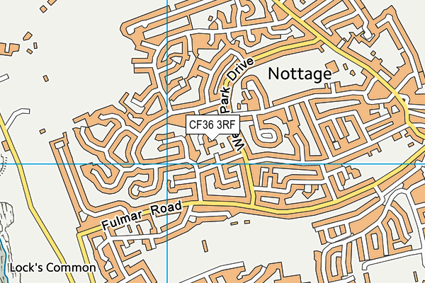 CF36 3RF map - OS VectorMap District (Ordnance Survey)