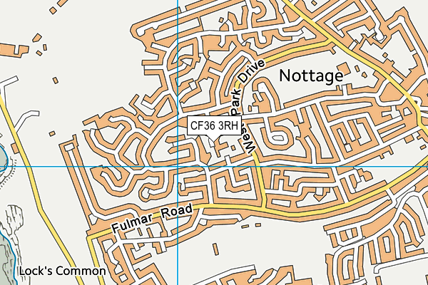 CF36 3RH map - OS VectorMap District (Ordnance Survey)