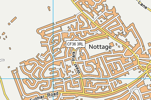CF36 3RL map - OS VectorMap District (Ordnance Survey)