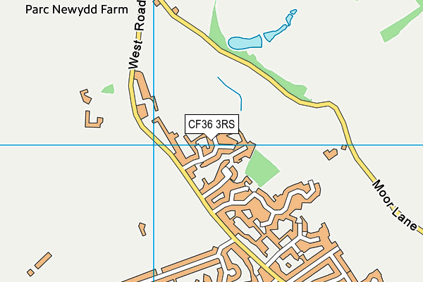 CF36 3RS map - OS VectorMap District (Ordnance Survey)