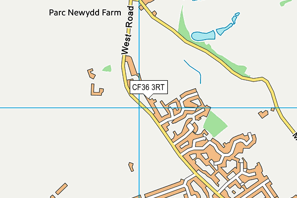 CF36 3RT map - OS VectorMap District (Ordnance Survey)
