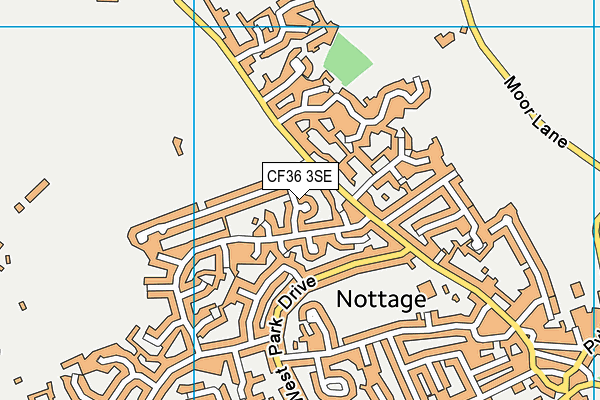 CF36 3SE map - OS VectorMap District (Ordnance Survey)