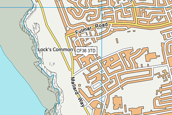 CF36 3TD map - OS VectorMap District (Ordnance Survey)
