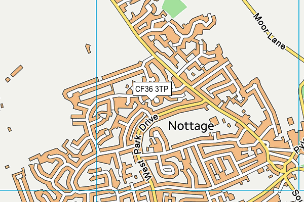 CF36 3TP map - OS VectorMap District (Ordnance Survey)