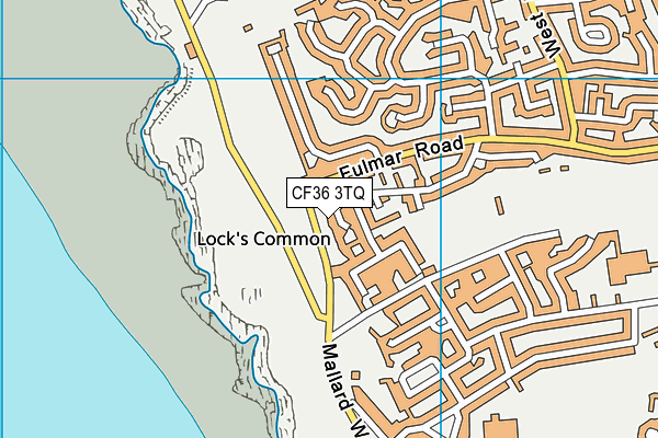 CF36 3TQ map - OS VectorMap District (Ordnance Survey)