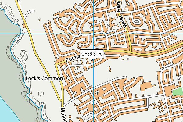 CF36 3TR map - OS VectorMap District (Ordnance Survey)