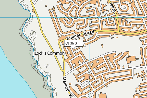 CF36 3TT map - OS VectorMap District (Ordnance Survey)