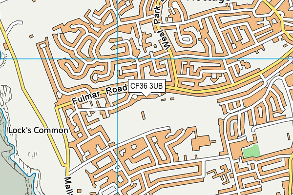 CF36 3UB map - OS VectorMap District (Ordnance Survey)