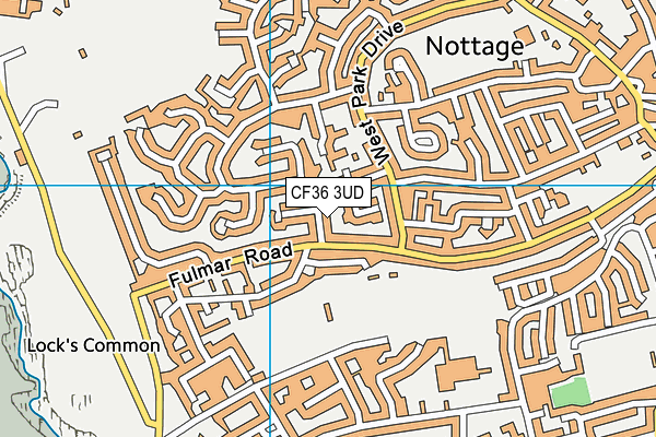 CF36 3UD map - OS VectorMap District (Ordnance Survey)