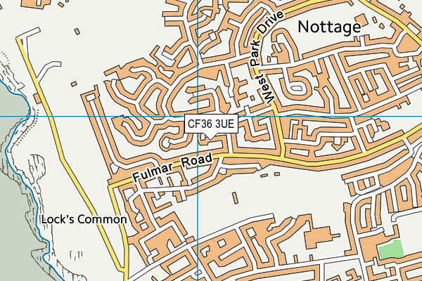 CF36 3UE map - OS VectorMap District (Ordnance Survey)