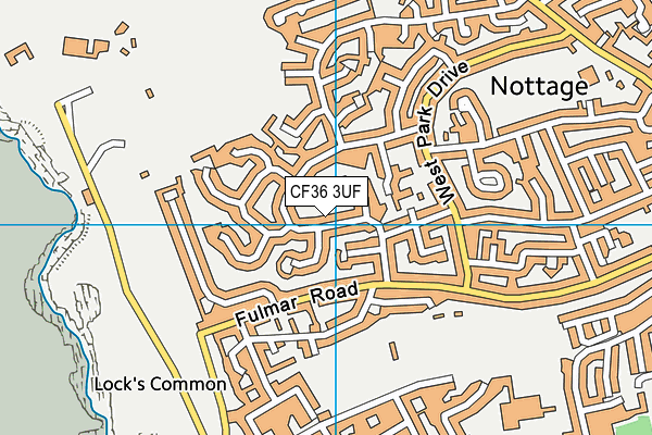 CF36 3UF map - OS VectorMap District (Ordnance Survey)