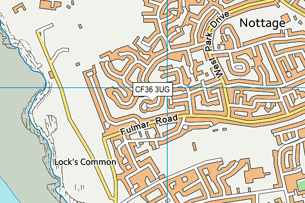 CF36 3UG map - OS VectorMap District (Ordnance Survey)