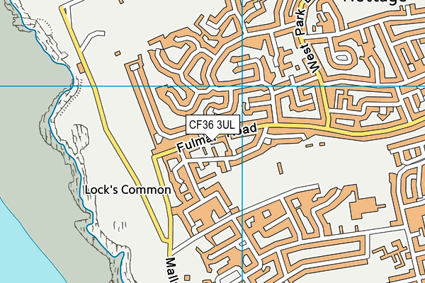 CF36 3UL map - OS VectorMap District (Ordnance Survey)