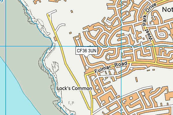 CF36 3UN map - OS VectorMap District (Ordnance Survey)