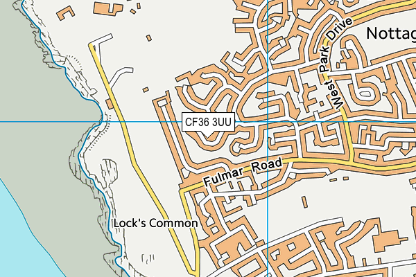 CF36 3UU map - OS VectorMap District (Ordnance Survey)