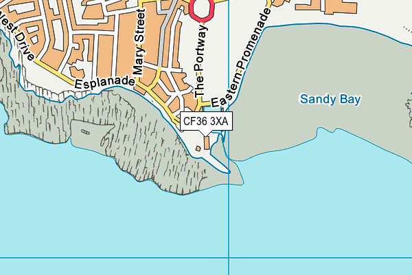 CF36 3XA map - OS VectorMap District (Ordnance Survey)