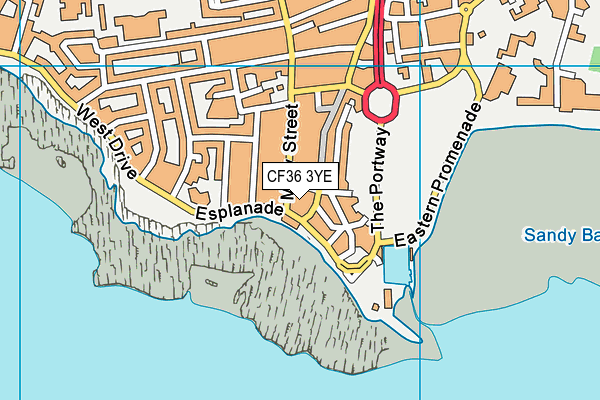 Map of ESPLANADE PORTHCAWL LIMITED at district scale