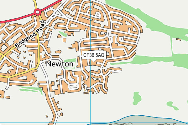 CF36 5AQ map - OS VectorMap District (Ordnance Survey)