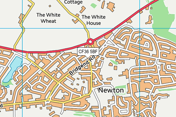 CF36 5BF map - OS VectorMap District (Ordnance Survey)