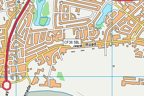 CF36 5BL map - OS VectorMap District (Ordnance Survey)