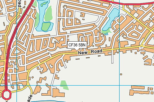 CF36 5BN map - OS VectorMap District (Ordnance Survey)