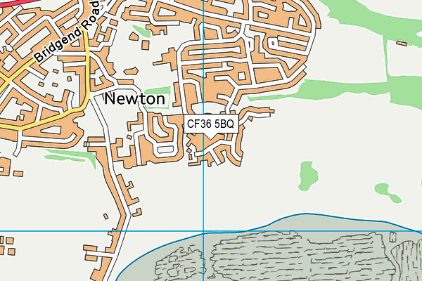 CF36 5BQ map - OS VectorMap District (Ordnance Survey)