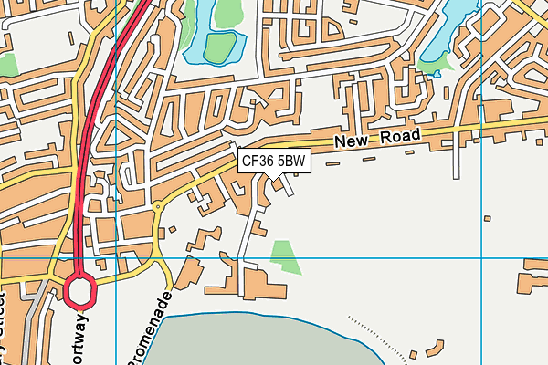 CF36 5BW map - OS VectorMap District (Ordnance Survey)