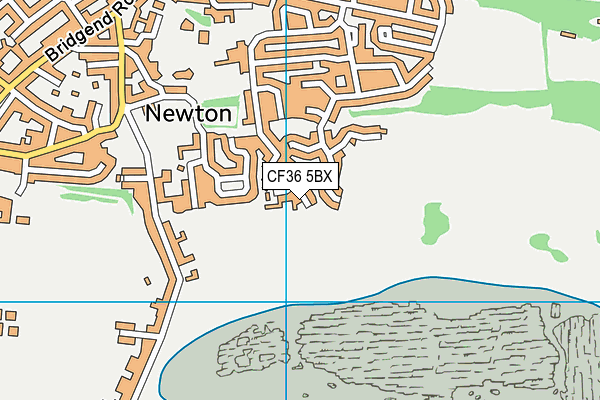 CF36 5BX map - OS VectorMap District (Ordnance Survey)