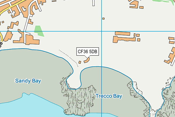 CF36 5DB map - OS VectorMap District (Ordnance Survey)