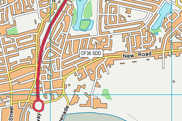 CF36 5DD map - OS VectorMap District (Ordnance Survey)