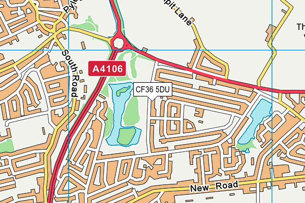 CF36 5DU map - OS VectorMap District (Ordnance Survey)